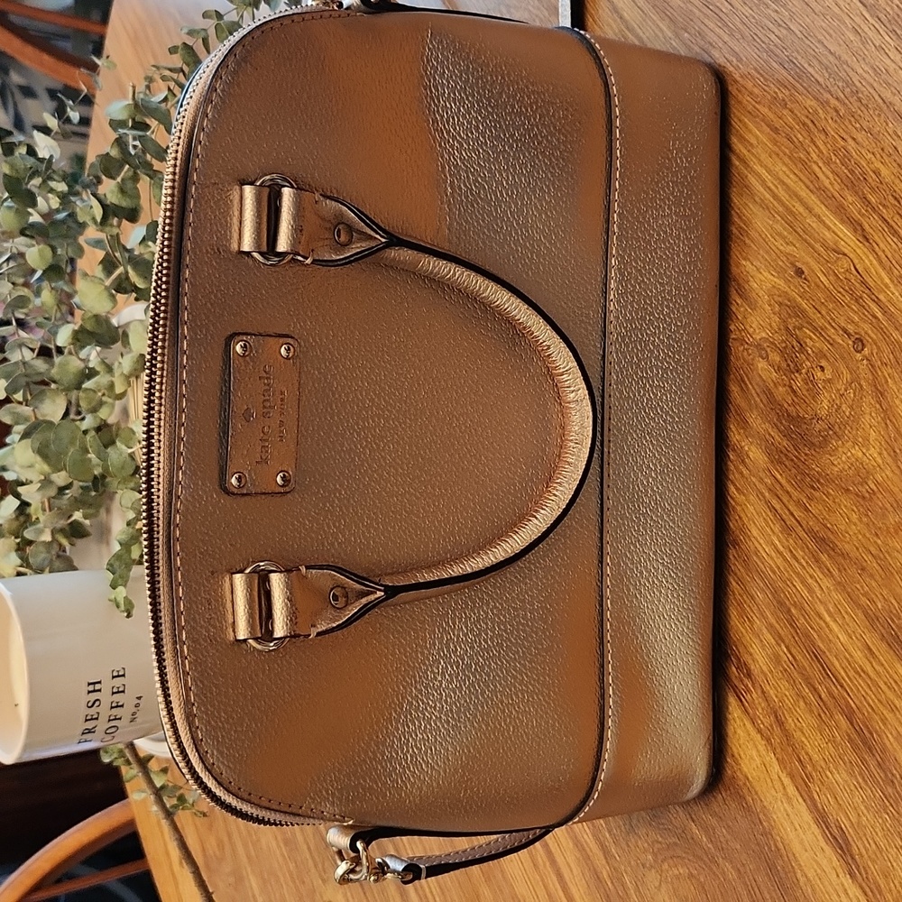 Kate Spade Gold Satchel Bag